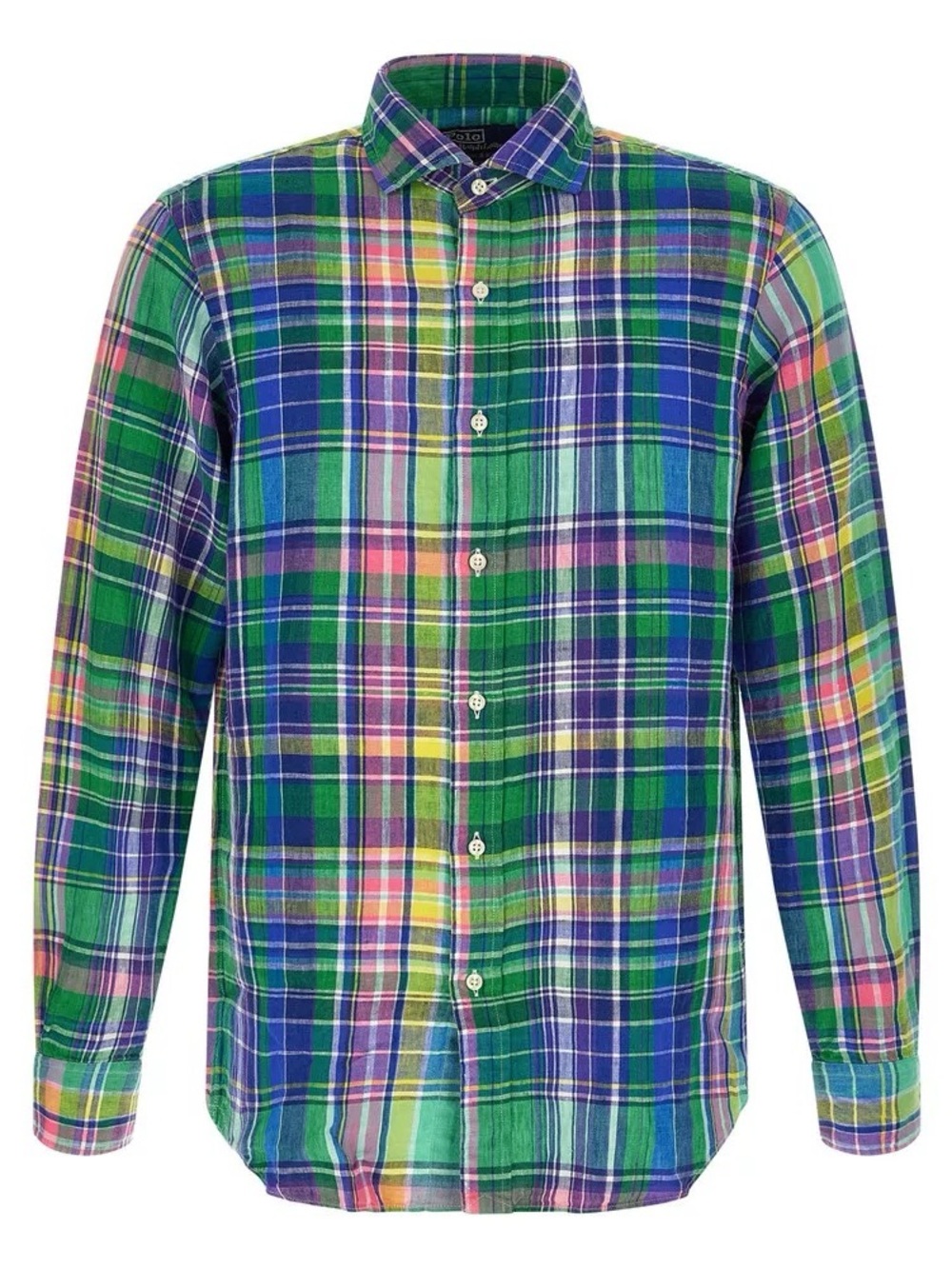 Polo by Ralph Lauren Green, Blue & Yellow Plaid Button-Down Shirt